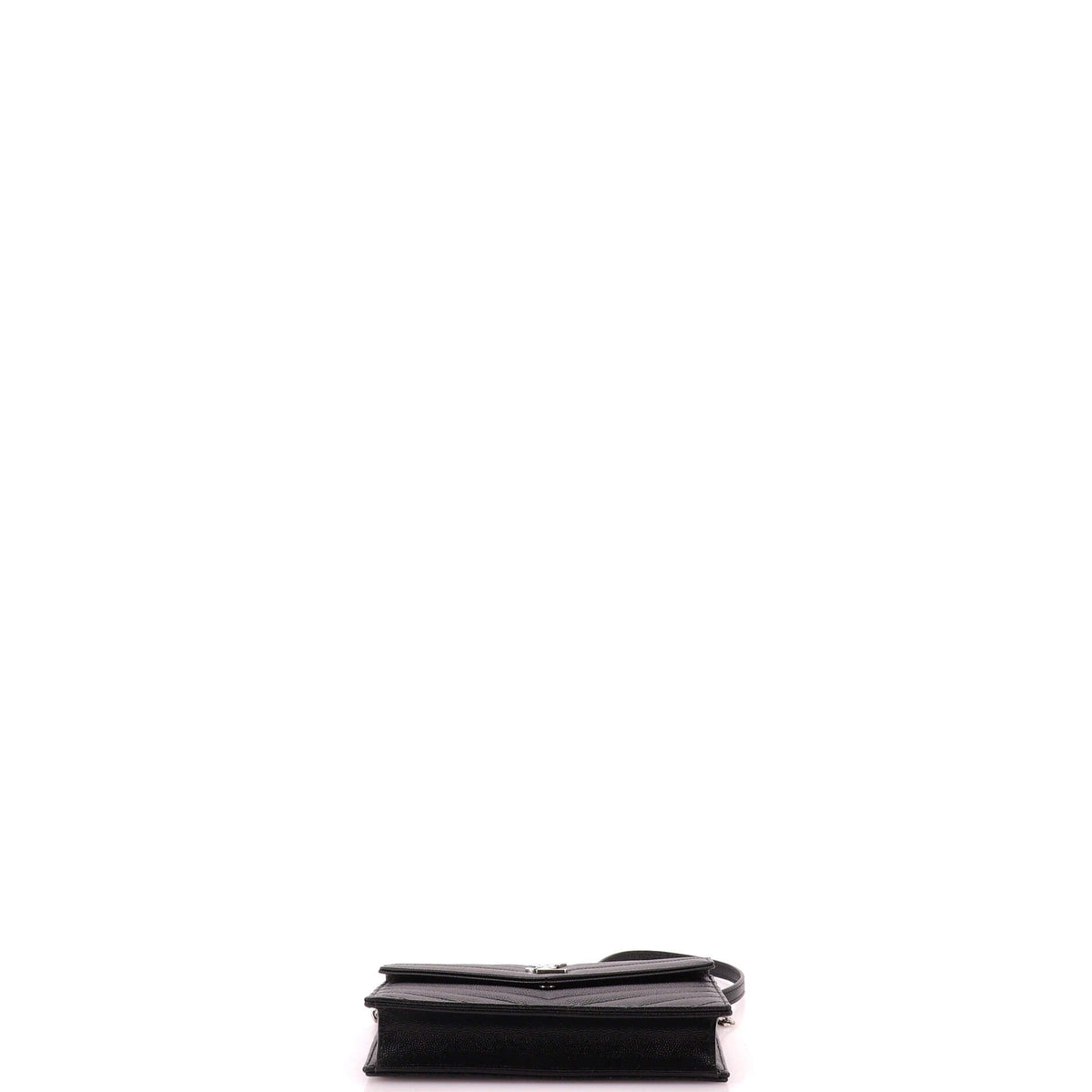 Classic Monogram Wallet on Chain Matelasse Chevron Leather Small