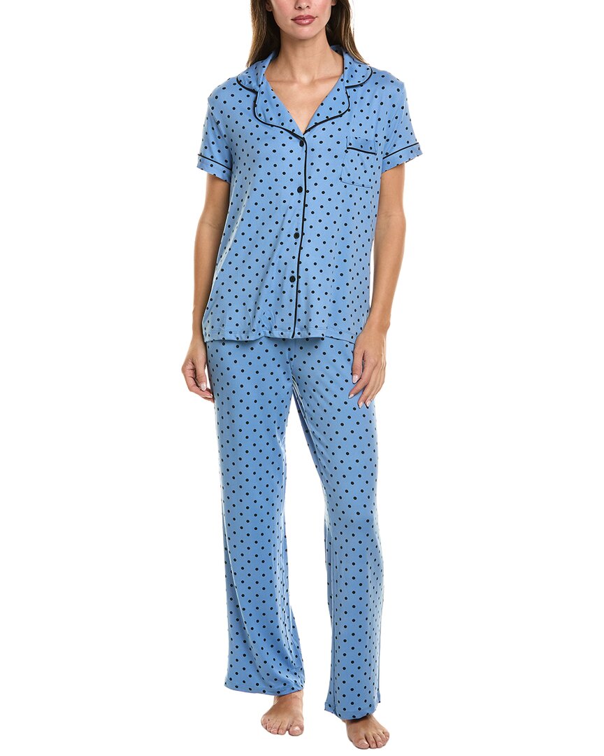 NAVY DOT ON BLUE-