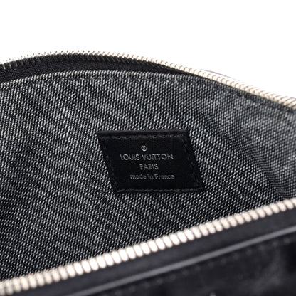 Coussin Bag Denim Printed Monogram Embossed Lambskin MM