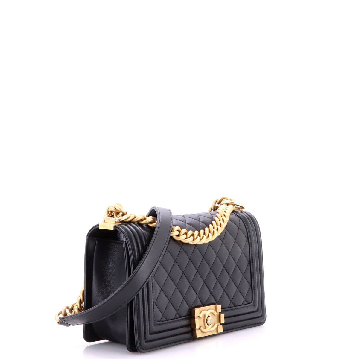 Boy Flap Bag Quilted Lambskin Old Medium