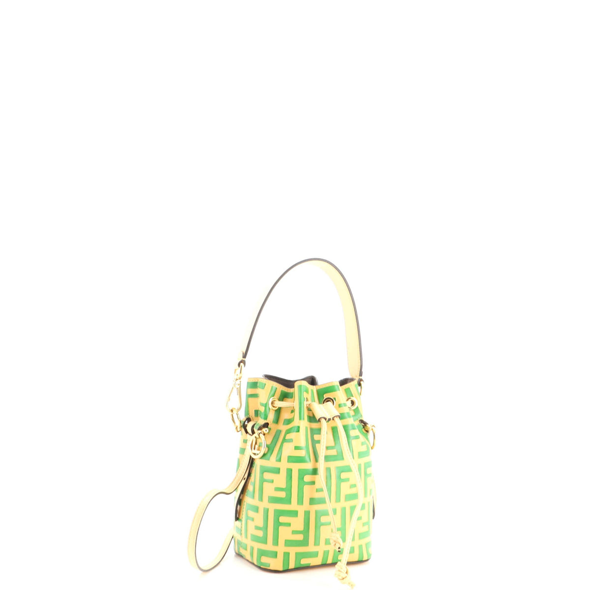 Mon Tresor Bucket Bag Zucca Embossed Leather Mini
