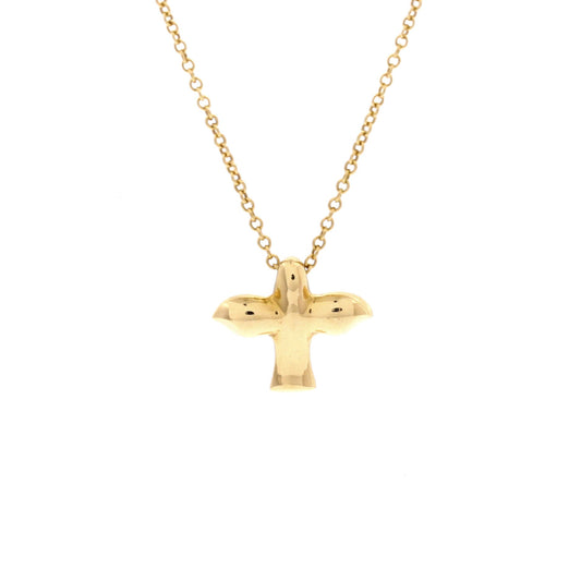 Bird Pendant Necklace 18K Yellow Gold