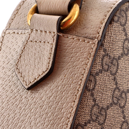 Ophidia Camera Shoulder Bag GG Coated Canvas with Leather Small