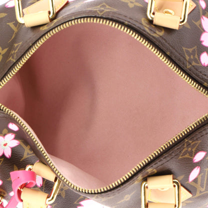 x Takashi Murakami Speedy Handbag Limited Edition Cherry Blossom Monogram 25
