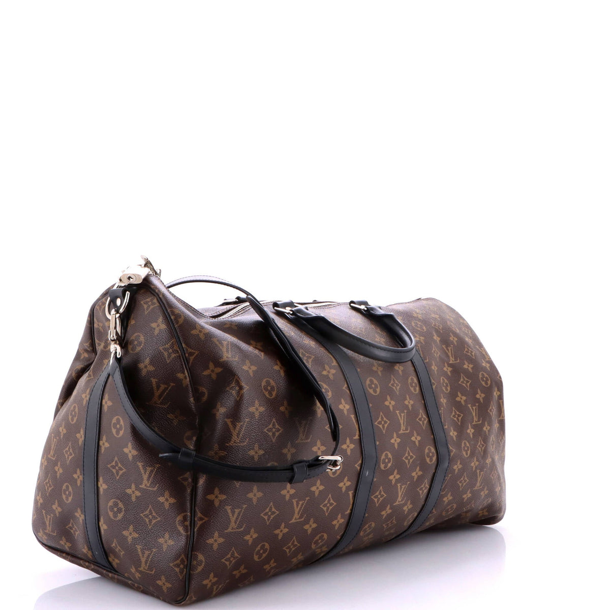 Keepall Bandouliere Bag Macassar Monogram Canvas 55