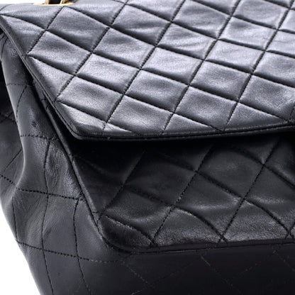 Vintage CC Chain Flap Bag Quilted Lambskin Large