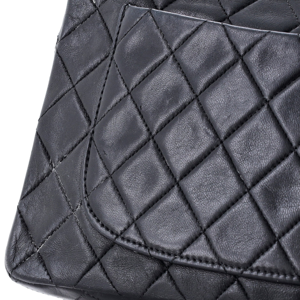 Vintage CC Chain Flap Bag Quilted Lambskin Large