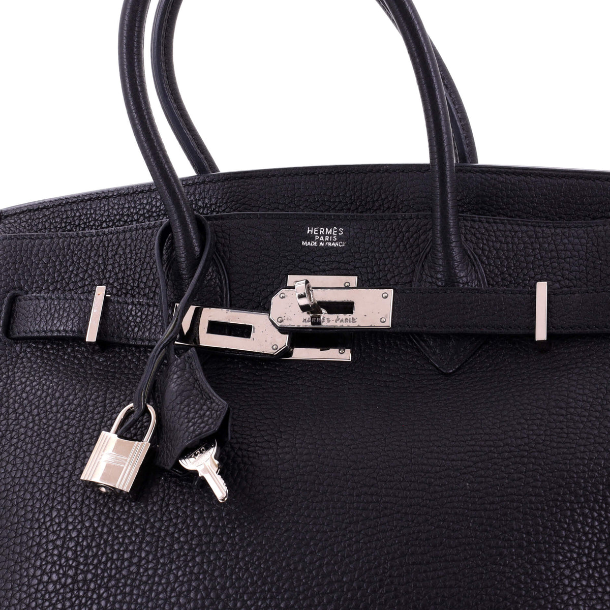 Birkin Handbag Noir Togo with Palladium Hardware 30