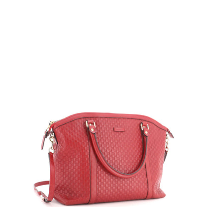 Britt Convertible Dome Satchel Microguccissima Leather Medium