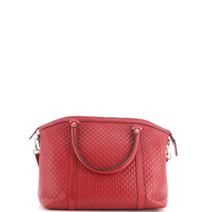 Britt Convertible Dome Satchel Microguccissima Leather Medium