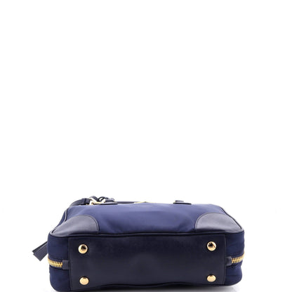 Re-Edition 1978 Bauletto Bag Re-Nylon with Saffiano Leather Medium