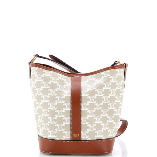 Bucket Bag Triomphe Coated Canvas Small