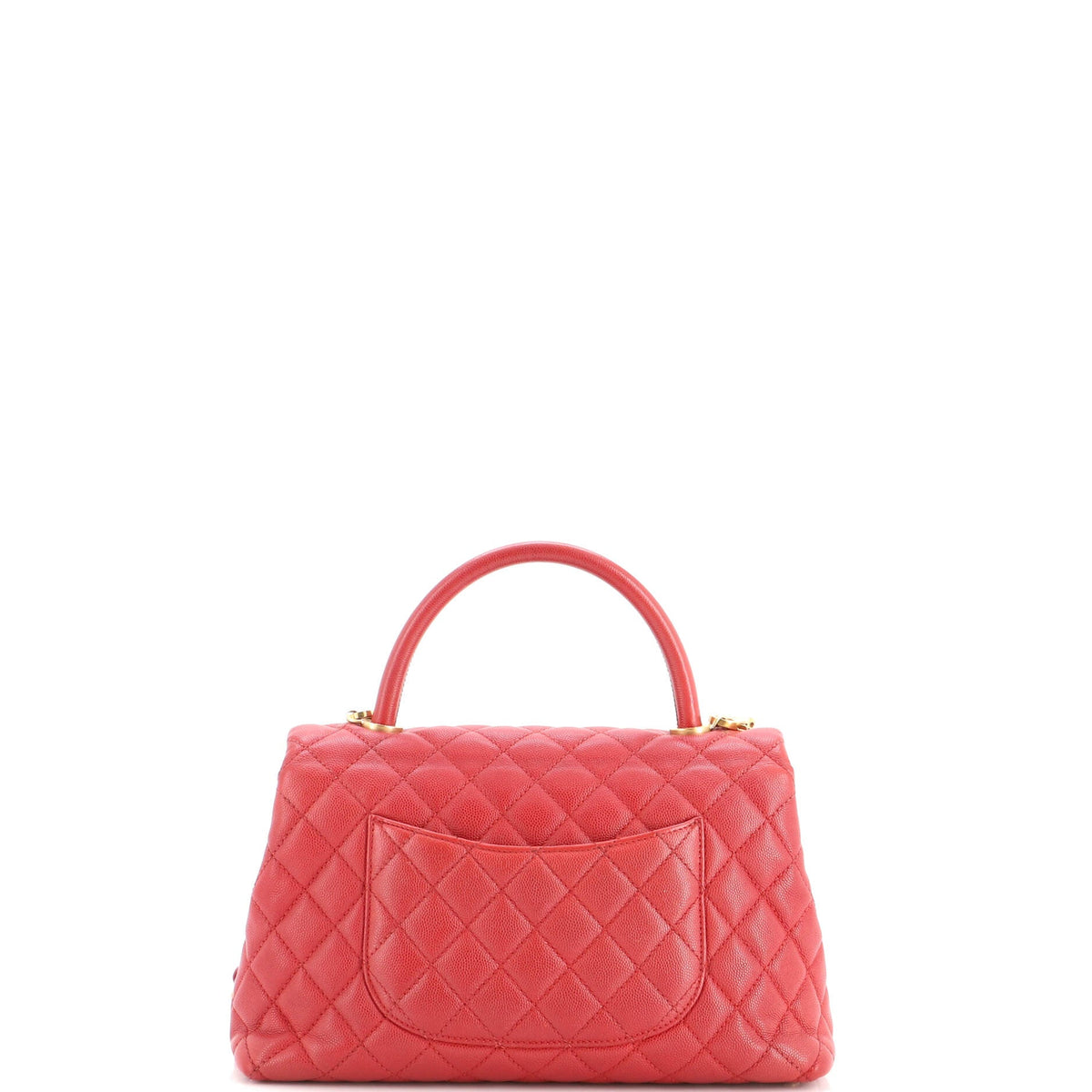Coco Top Handle Bag Quilted Caviar Small