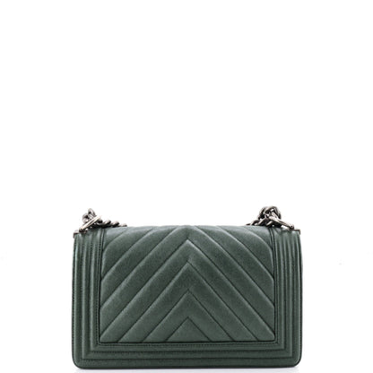 Boy Flap Bag Chevron Caviar Old Medium
