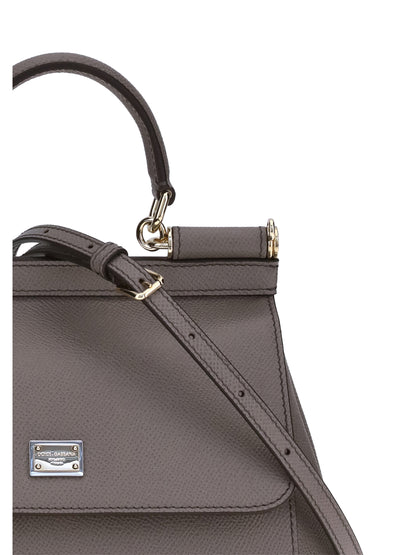 Leather Handbag Taupe