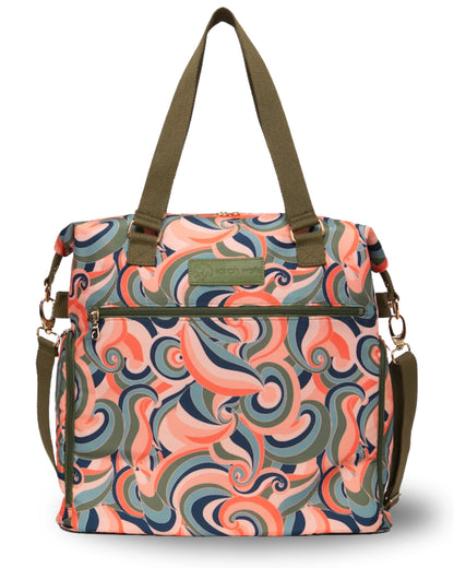Sarah Wells Lizzy Breast Pump Tote – Lightweight, Easy-Clean Bag with Insulated Pocket, Laptop Sleeve & Side Storage – Fits Pumps & More