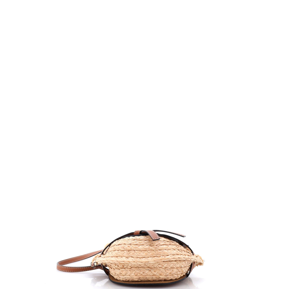 Gate Leather Shoulder Leather with Raffia Mini