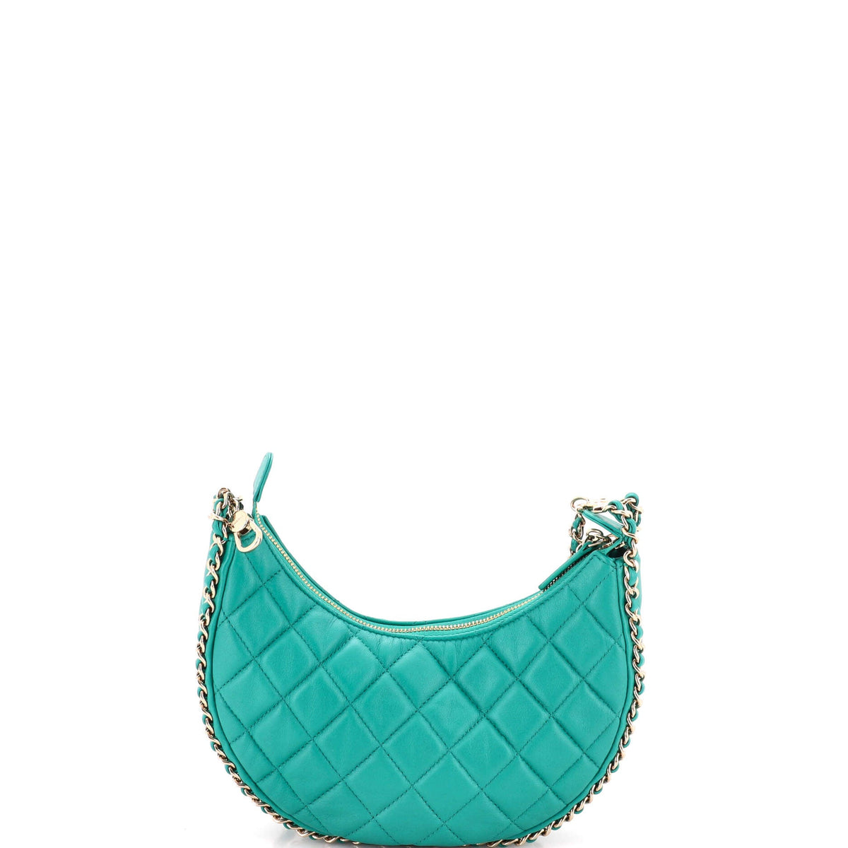 Chain Around Hook Hobo Quilted Lambskin Small