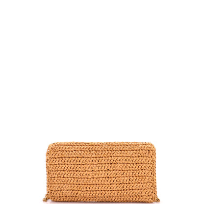 Kate 99 Tassel Flap Bag Woven Raffia Medium