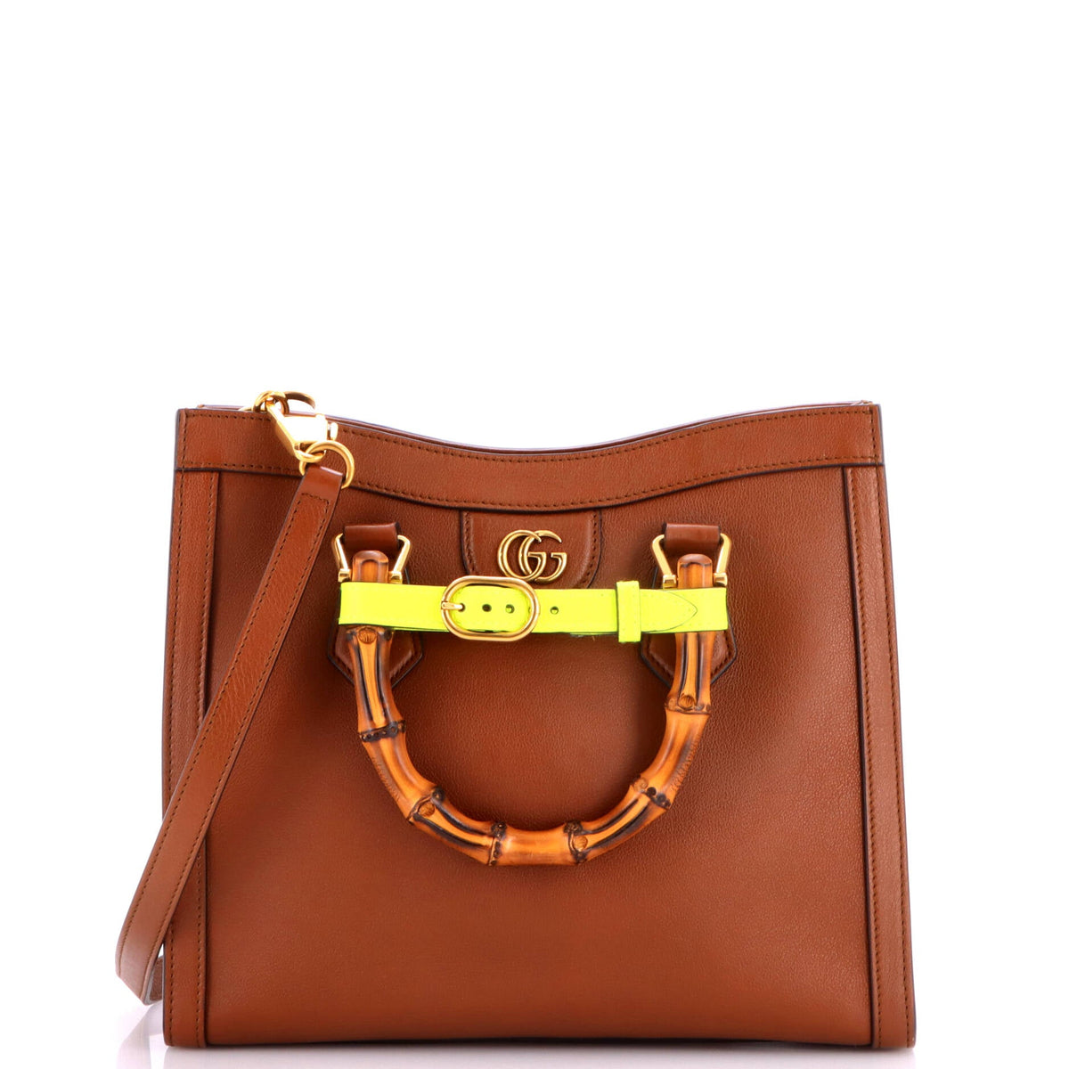 Diana NM Bamboo Handle Tote Leather Small
