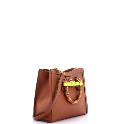 Diana NM Bamboo Handle Tote Leather Small