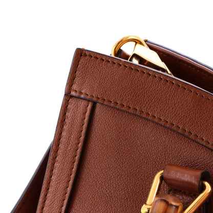 Diana NM Bamboo Handle Tote Leather Small