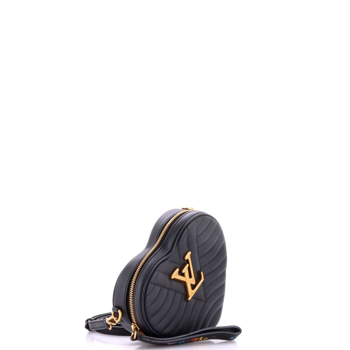 New Wave Heart Crossbody Bag Quilted Leather
