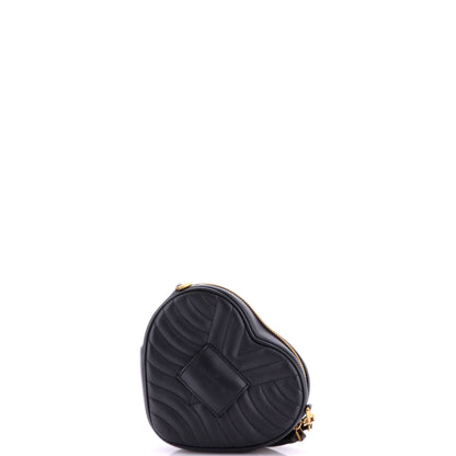 New Wave Heart Crossbody Bag Quilted Leather