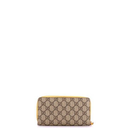Zip Around Wallet GG Coated Canvas with Applique