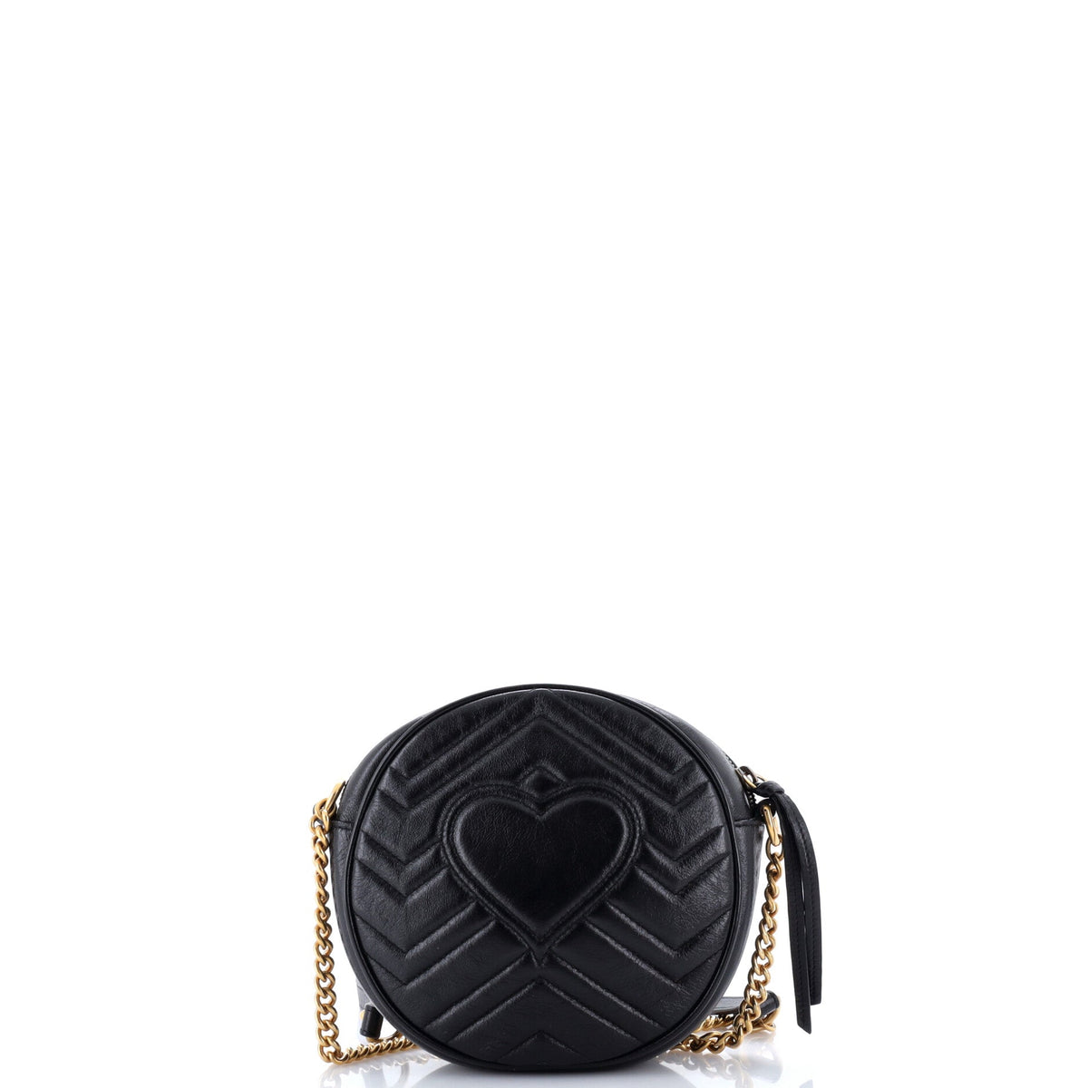 GG Marmont Round Shoulder Bag Matelasse Leather Mini