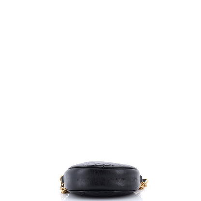 GG Marmont Round Shoulder Bag Matelasse Leather Mini