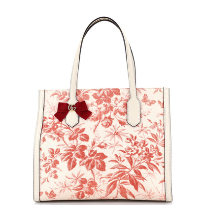 GG Ribbon Tote Coated Printed Canvas Medium