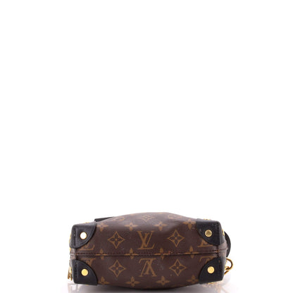 Petite Malle Souple Handbag Monogram Canvas with Leather