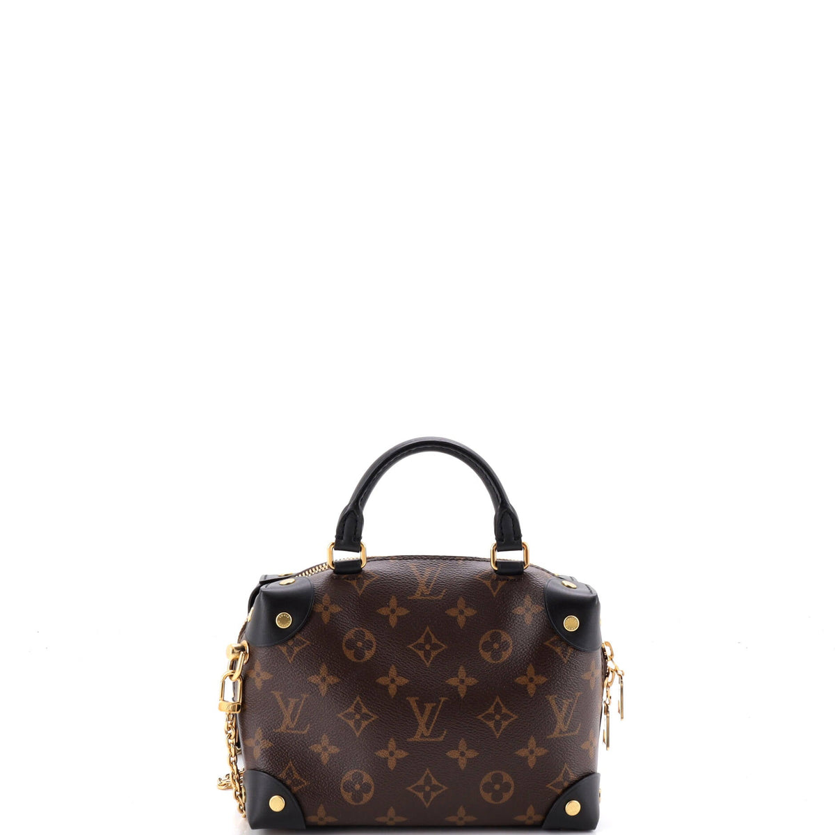 Petite Malle Souple Handbag Monogram Canvas with Leather