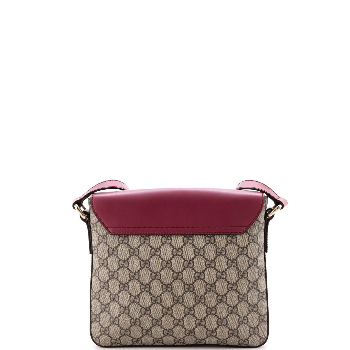 Flap Messenger Bag GG Coated Canvas with Leather Medium