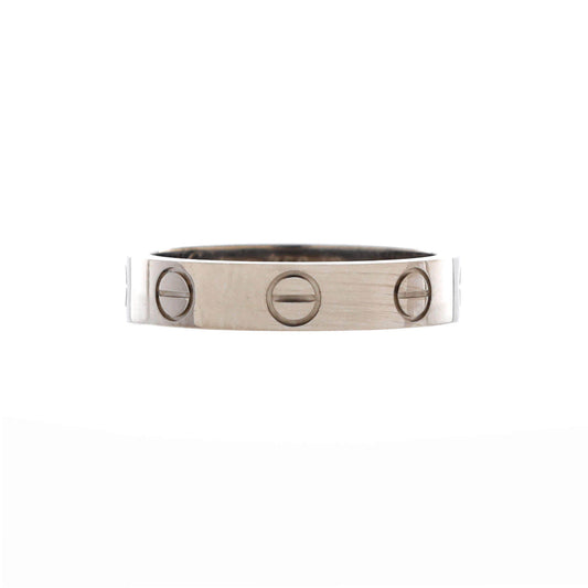 Love Wedding Band Ring 18K White Gold