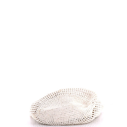 Triangle Logo Bucket Tote Raffia Small