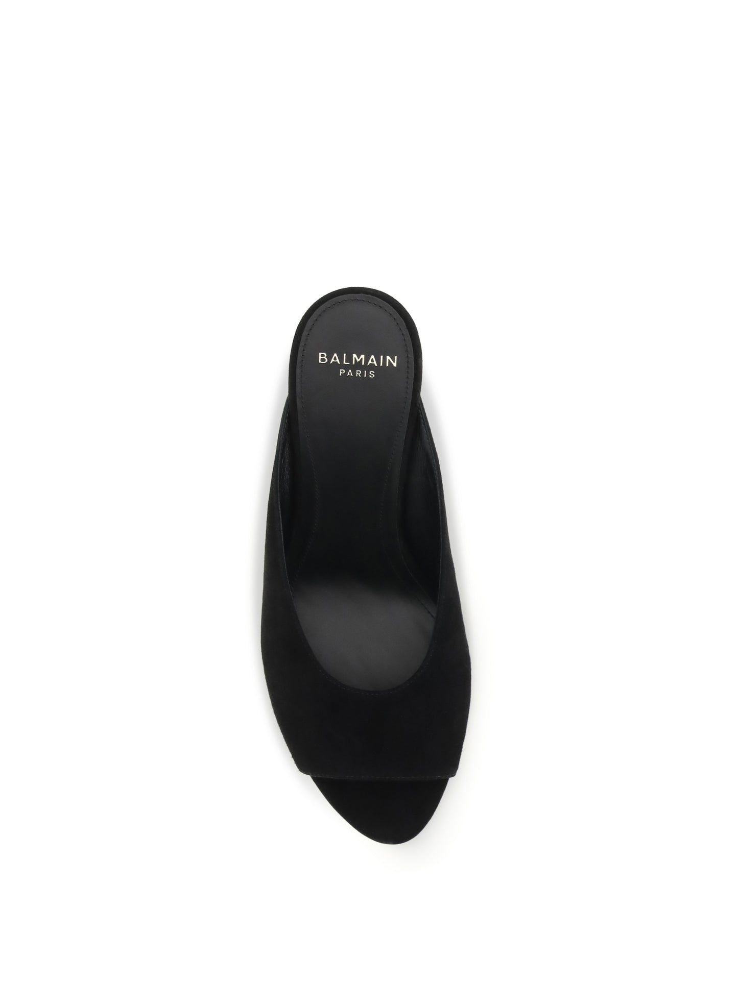 Mules Open-Toe Suede Black
