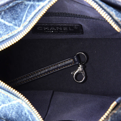 Gabrielle Hobo Printed Denim and Leather Small