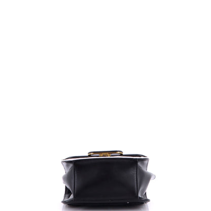 VSling Shoulder Bag Printed Textile with Leather Small