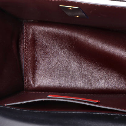 VSling Shoulder Bag Printed Textile with Leather Small