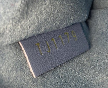 New Wave Chain Pochette Monogram Embroidered Quilted Denim