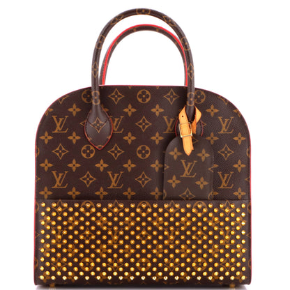 x Christian Louboutin Shopping Bag Calf Hair and Monogram Canvas
