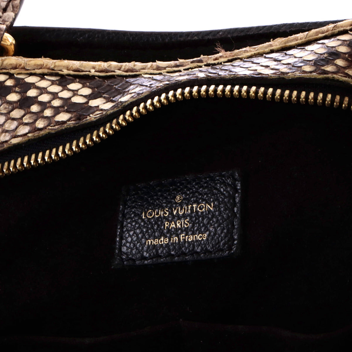 Popincourt NM Handbag Monogram Canvas with Python MM