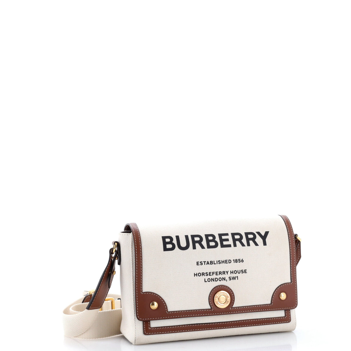 Note Crossbody Bag Canvas with Leather Medium