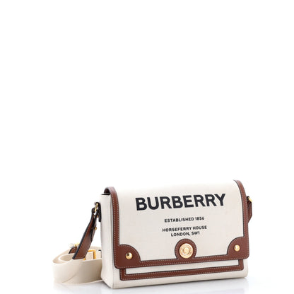 Note Crossbody Bag Canvas with Leather Medium