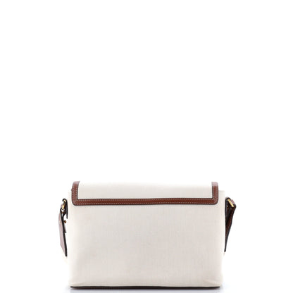 Note Crossbody Bag Canvas with Leather Medium