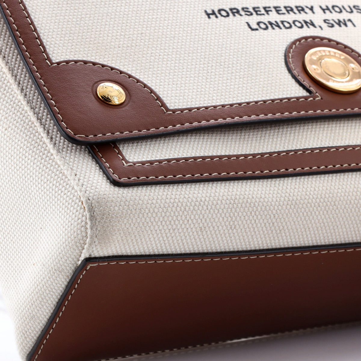 Note Crossbody Bag Canvas with Leather Medium