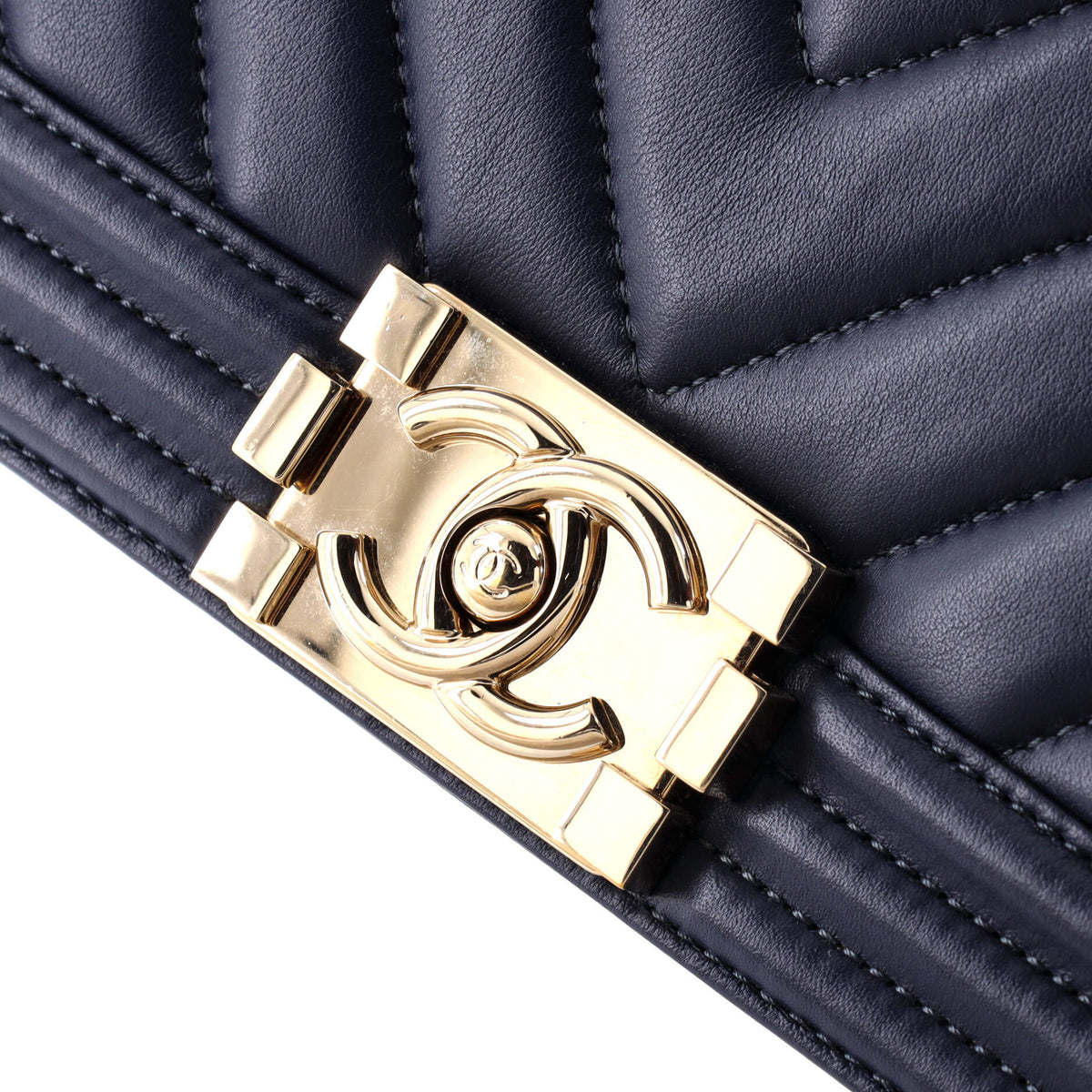Boy Flap Bag Chevron Calfskin Old Medium