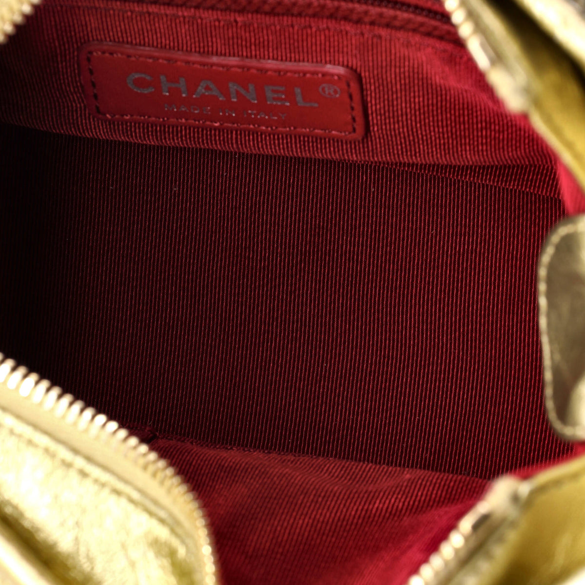 Gabrielle Hobo Quilted Metallic Aged Calfskin Small